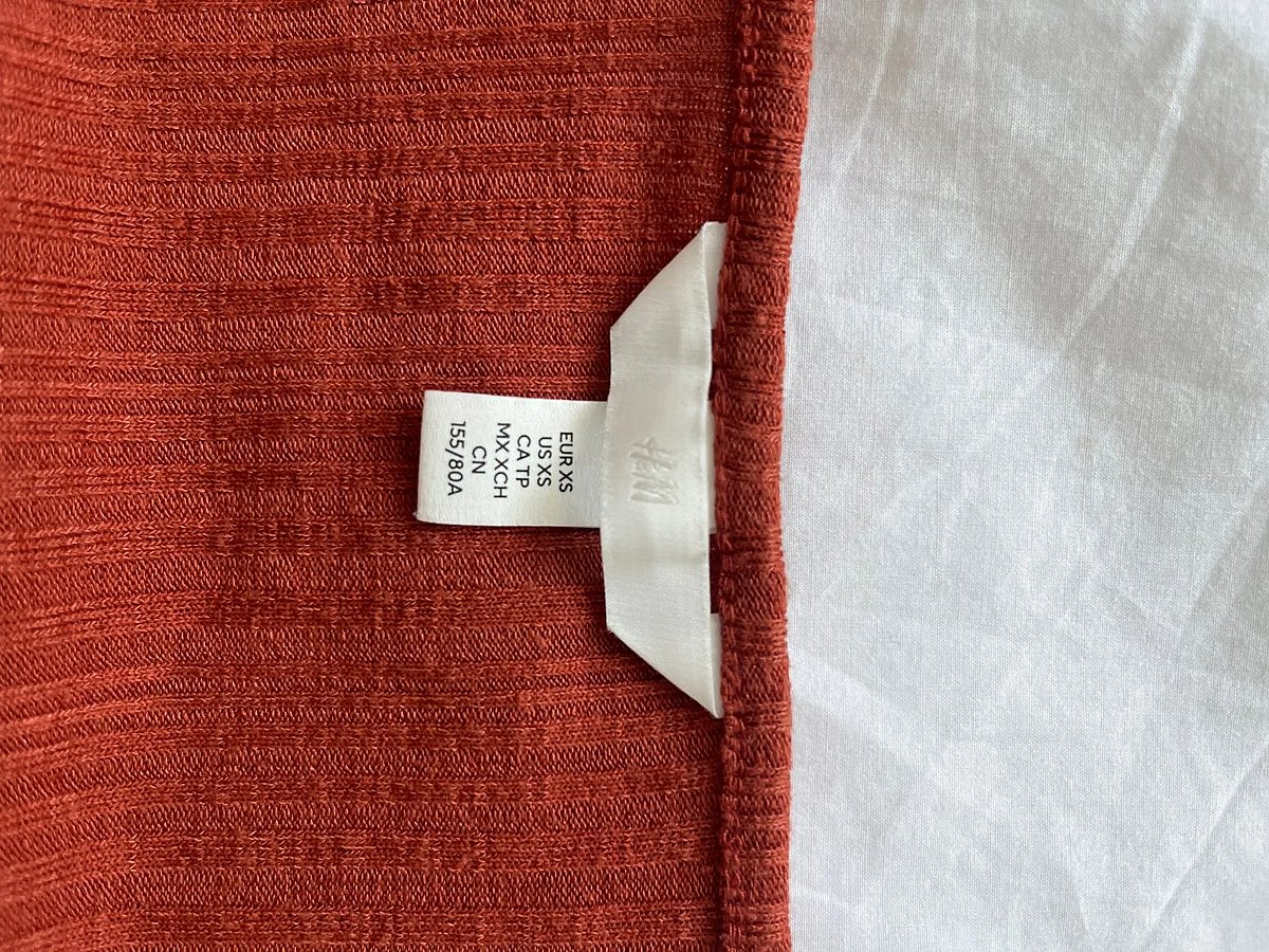 Rust ribbed long-sleeve top - photo 2