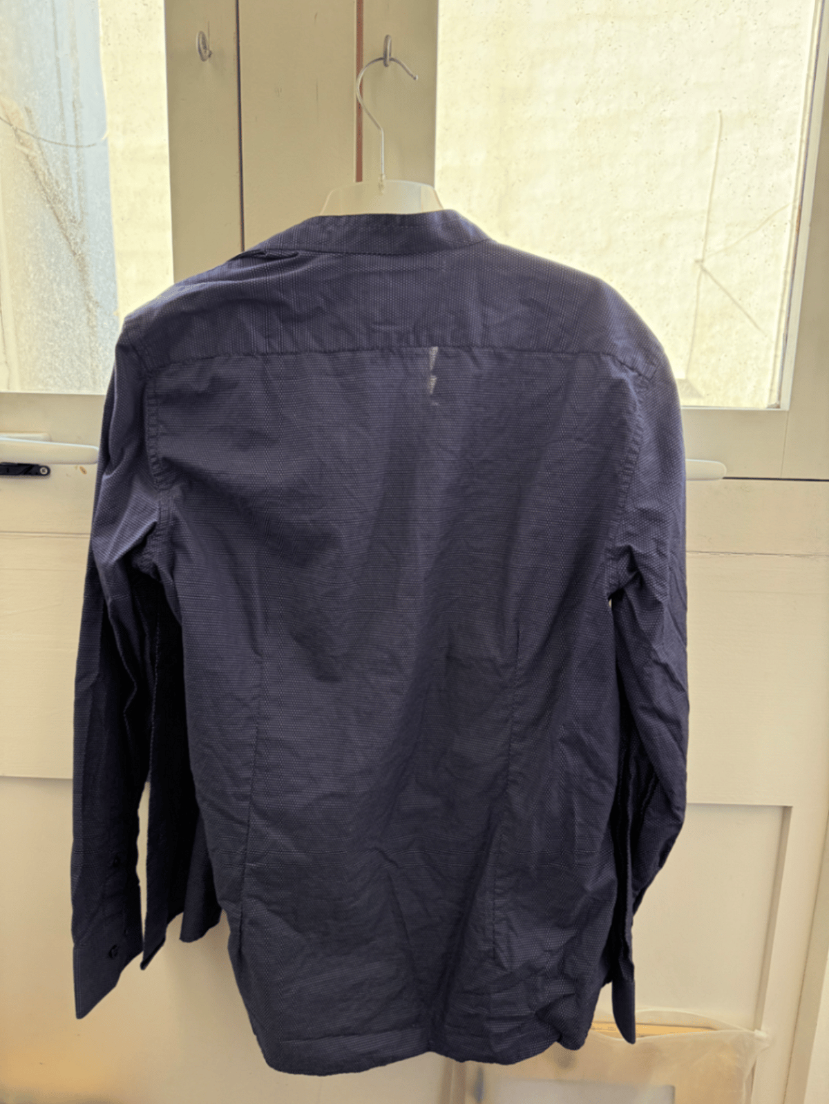 Camisa sin cuello con estampado azul de Gagliardi, foto 2