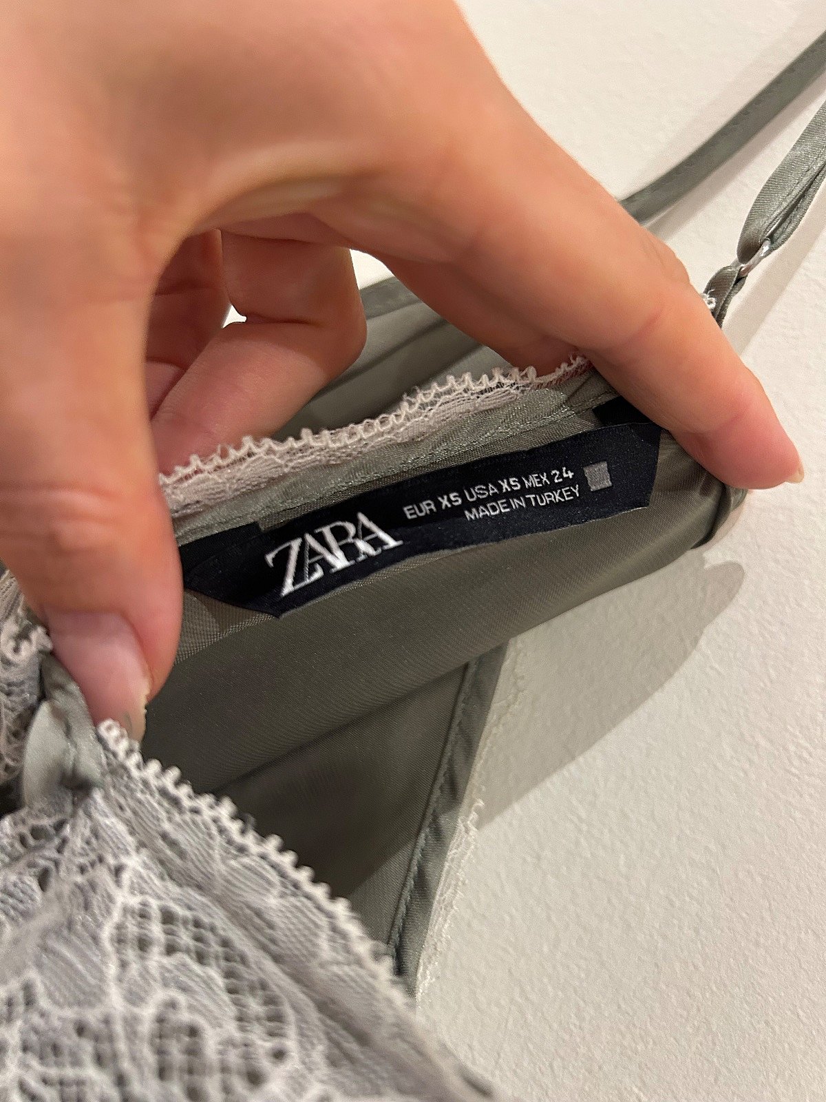 Zara Lace Trim Satin Bodysuit, photo 3
