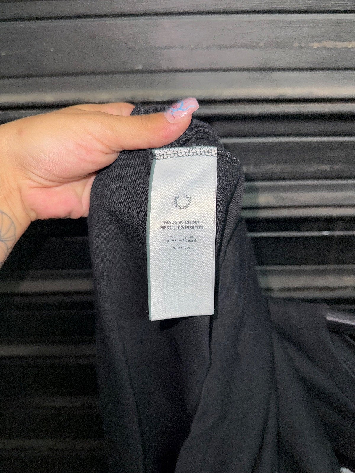 Camiseta negra de Fred Perry, foto 4