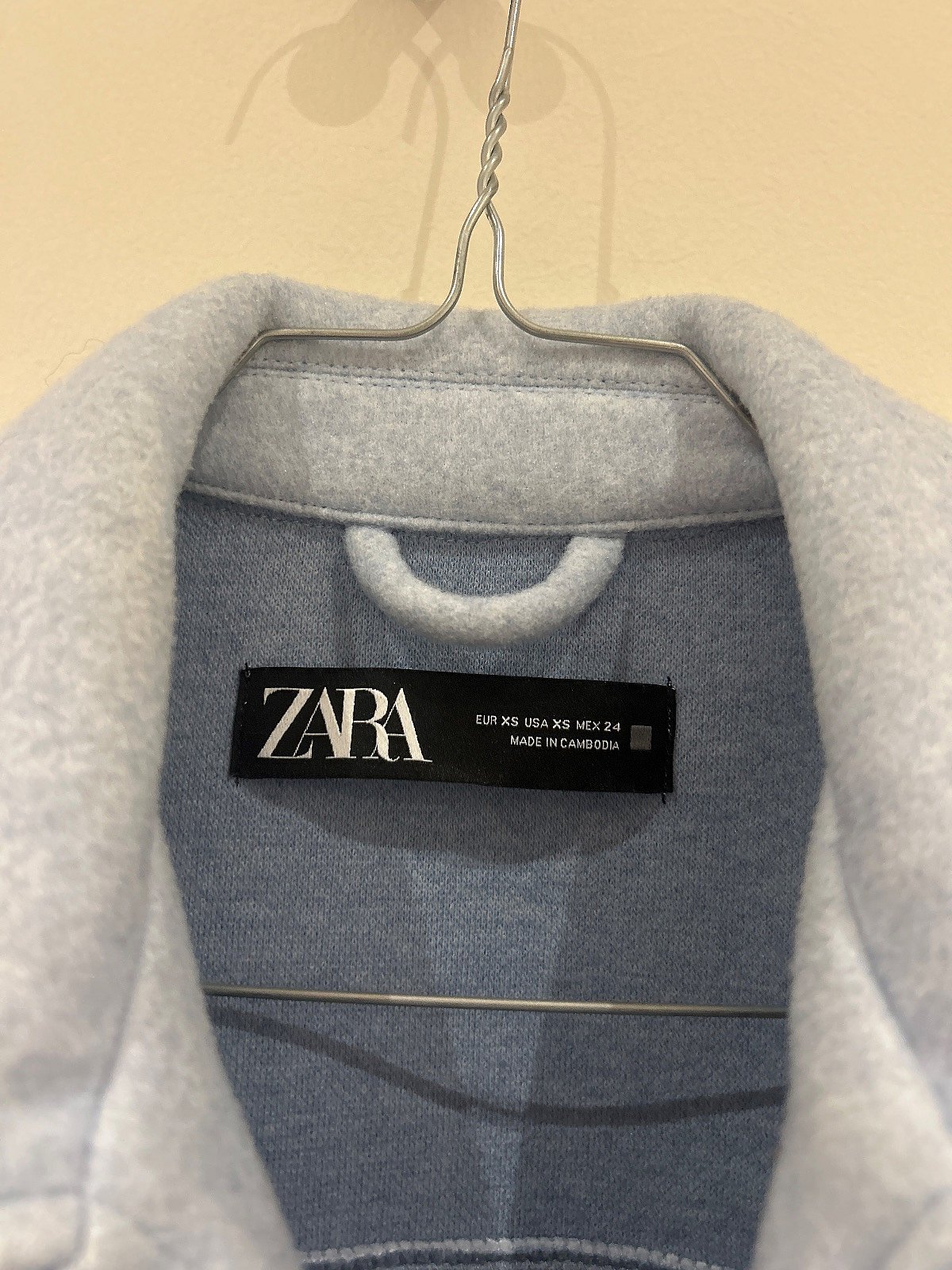 ZARA Light blue cropped shirt jacket (XS), photo 4