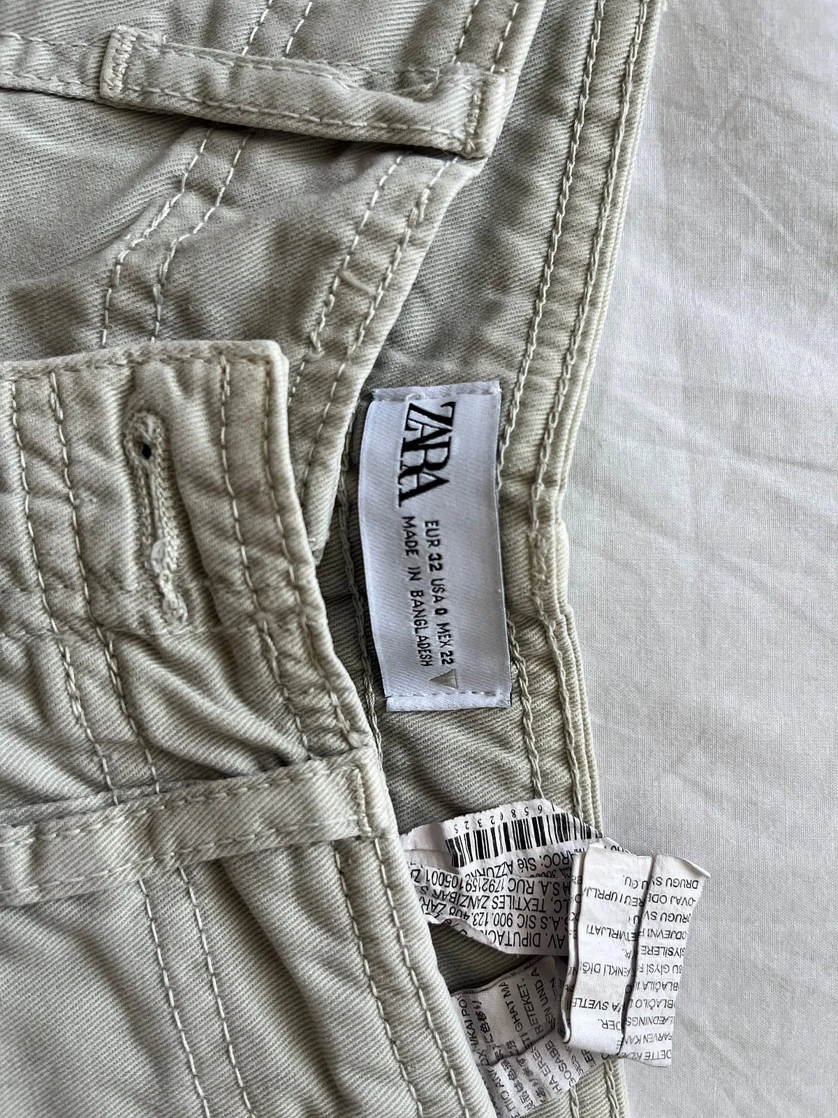 Zara beige utility cargo trousers - photo 2