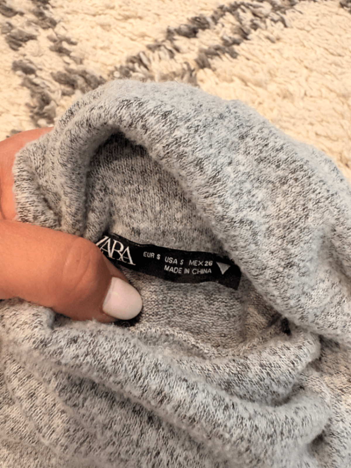 Cosy Grey Turtleneck Knit Dress - photo 2