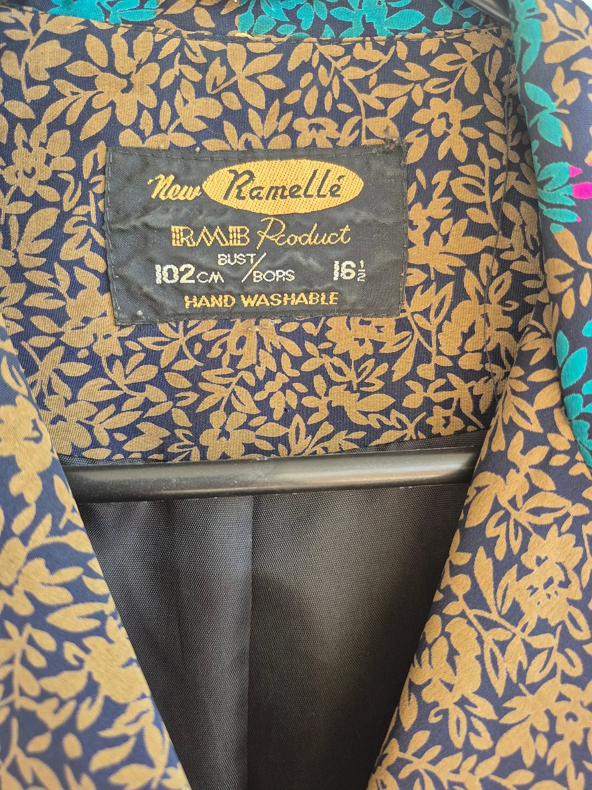 Vintage floral belted button shirt, photo 5