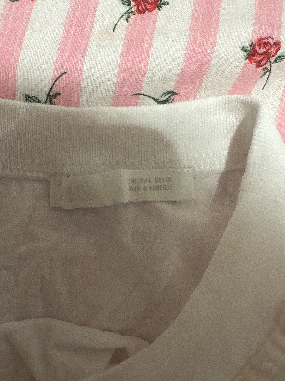 White graphic print cotton tee, photo 2