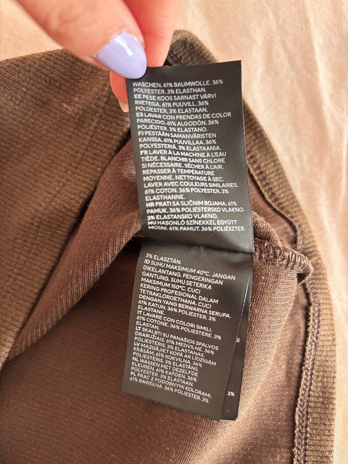 H&M Brown Ribbed Cropped Tank Top, photo 2
