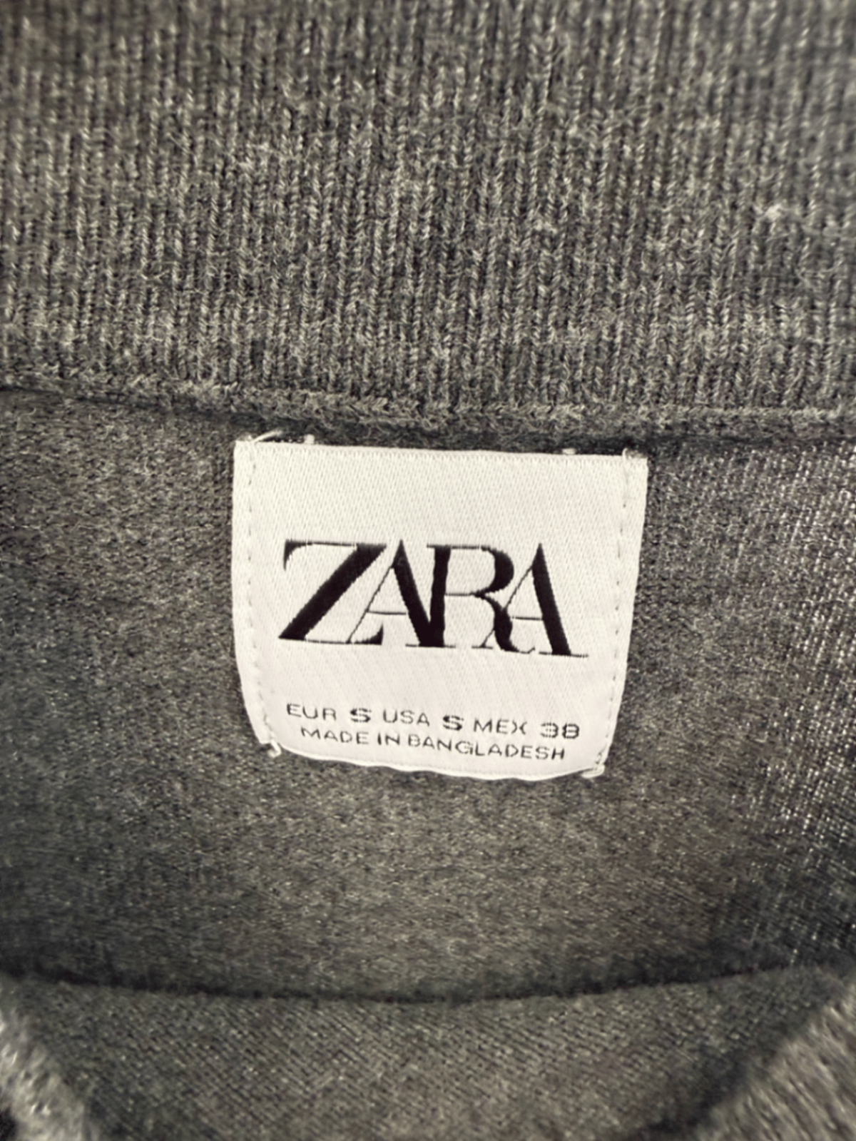 Zara Mock Neck Grey Jumper, photo 2