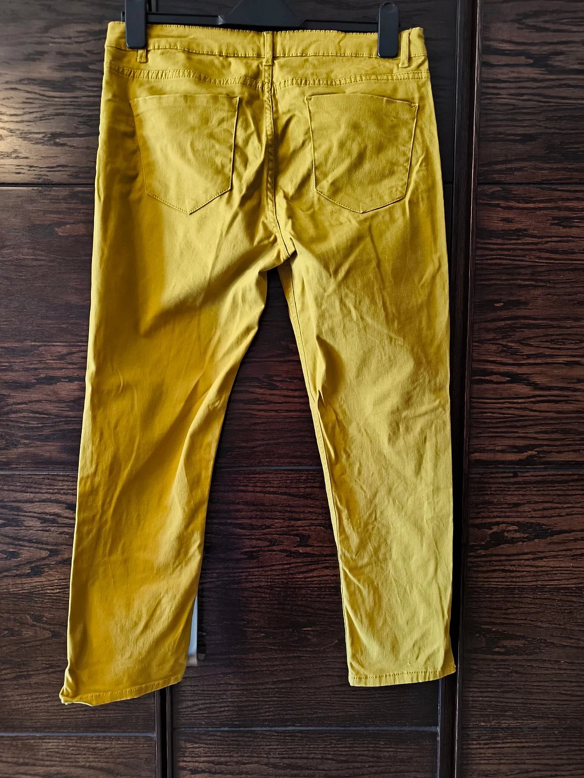 Yellow slim fit trousers, photo 2