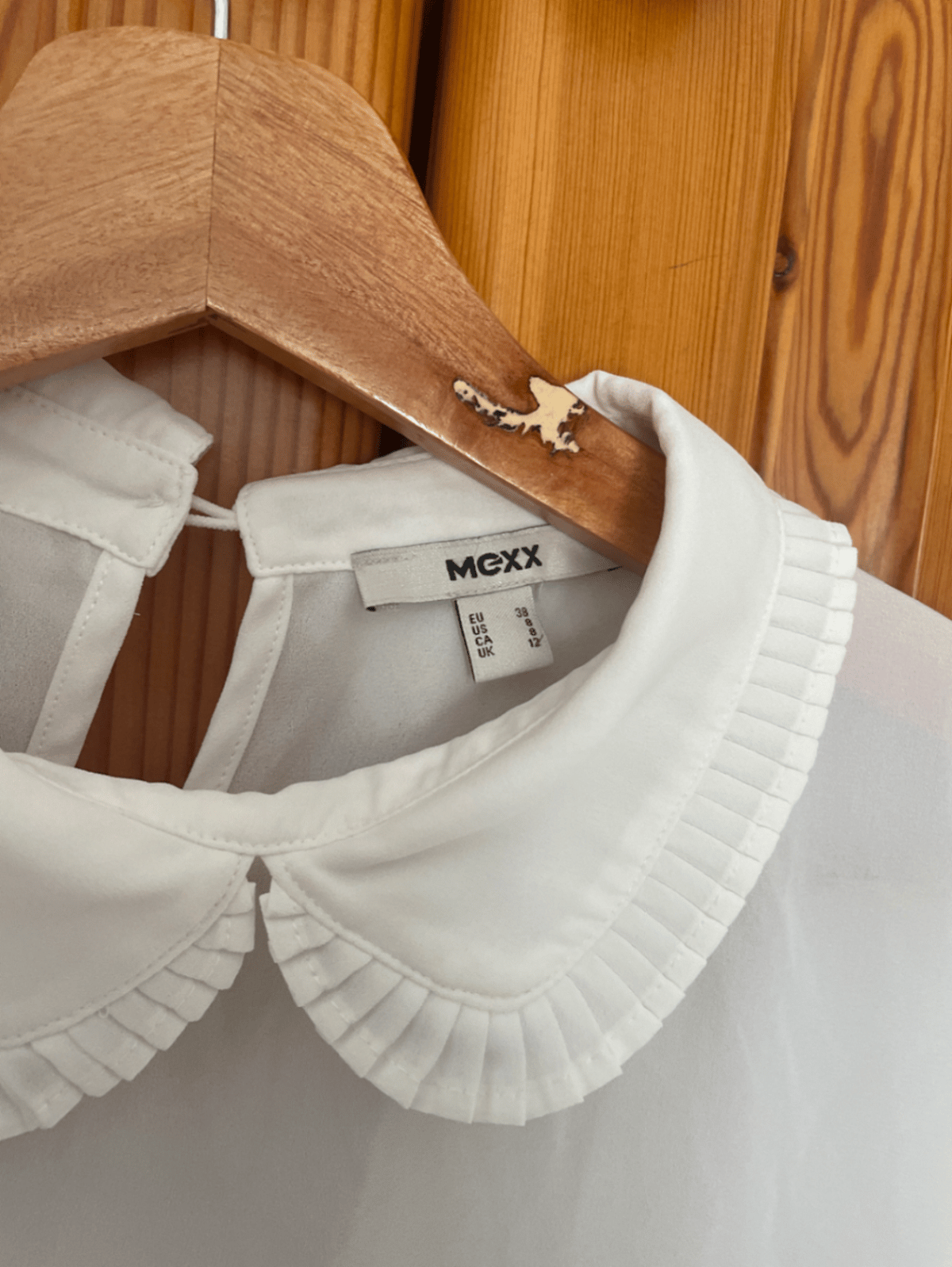 White Pleated Peter Pan Collar Blouse - photo 3