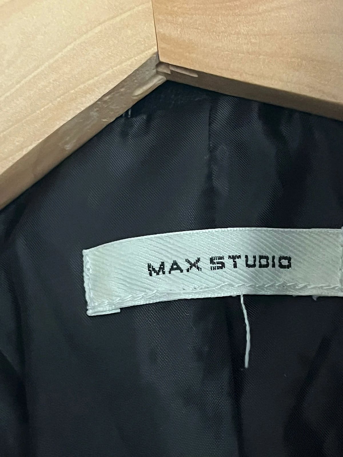 Black Faux Leather Tailored Blazer, photo 3