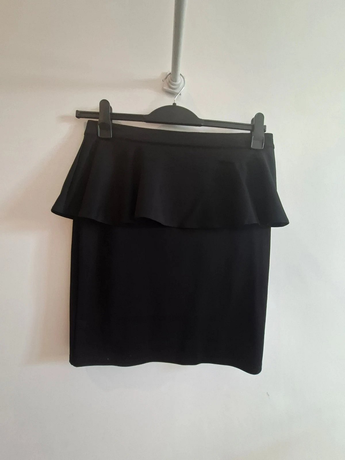 Black peplum mini skirt, photo 2