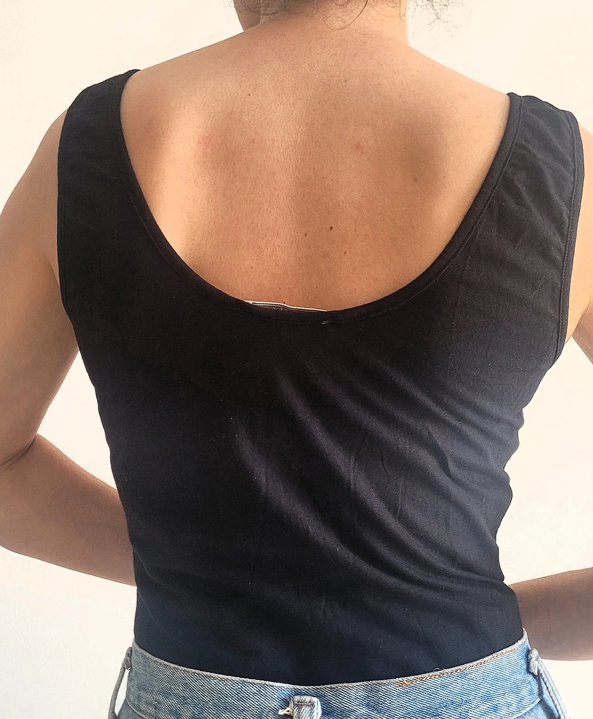 Basic Black Scoop Neck Bodysuit, photo 2
