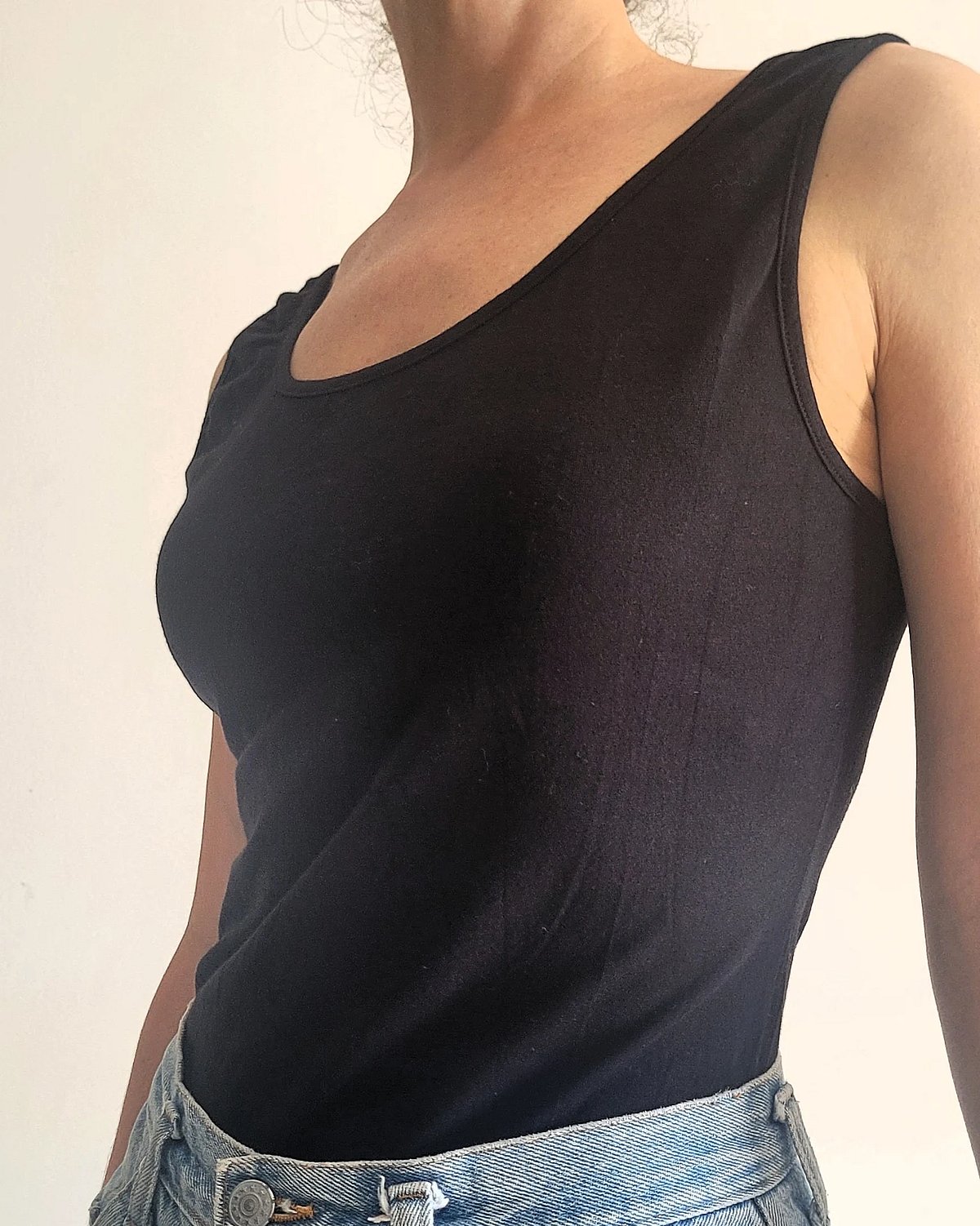 Basic Black Scoop Neck Bodysuit, photo 3
