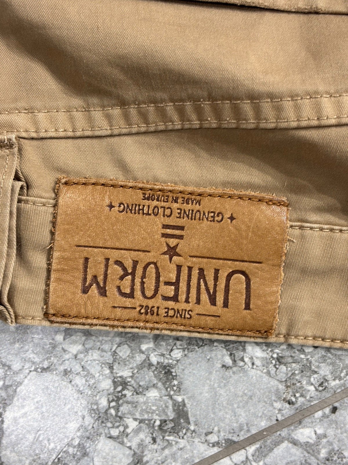 pantaloncini casual color kaki da uniforme - photo 4