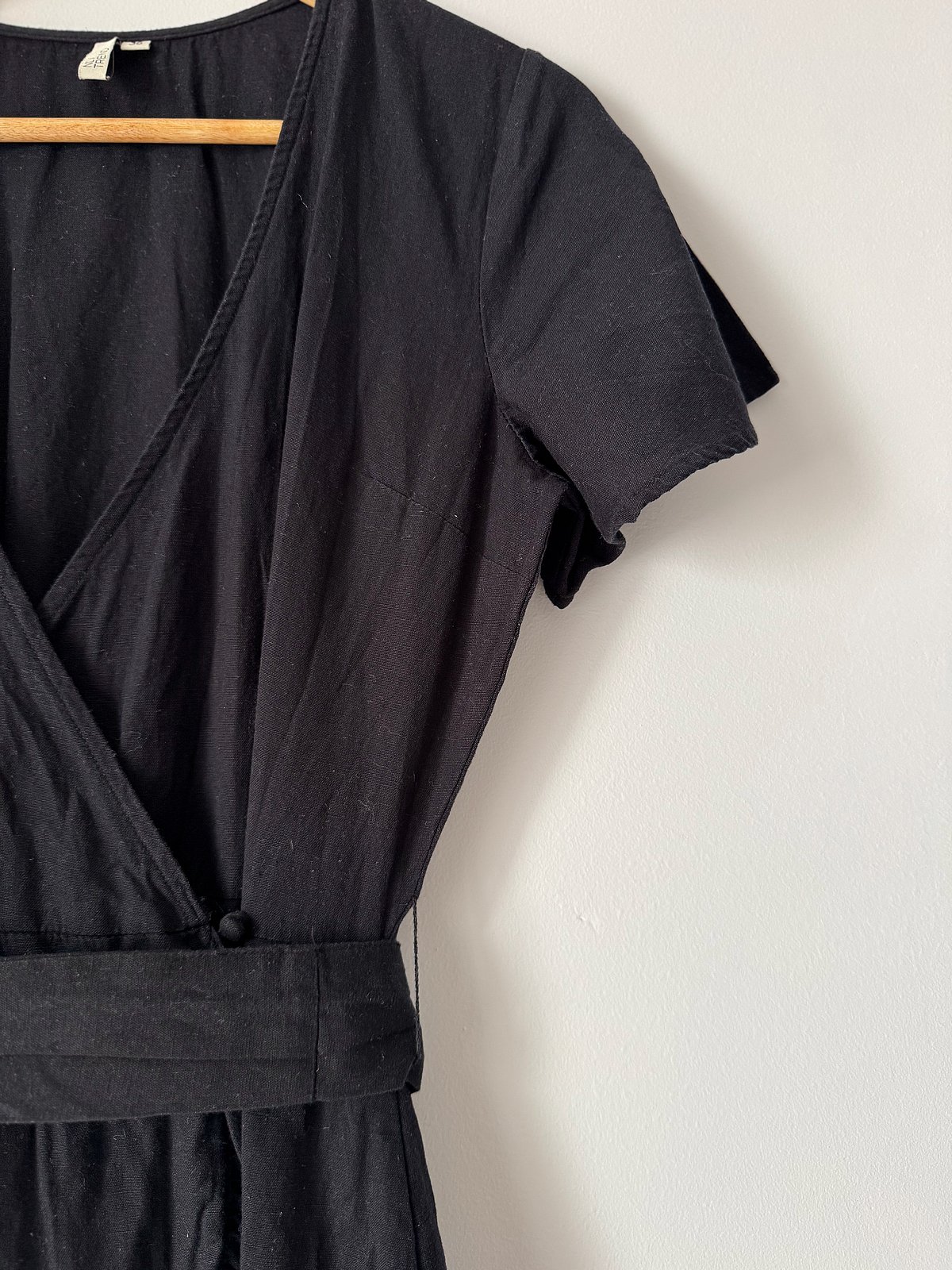 Black Ruffle Wrap Mini Dress, photo 4