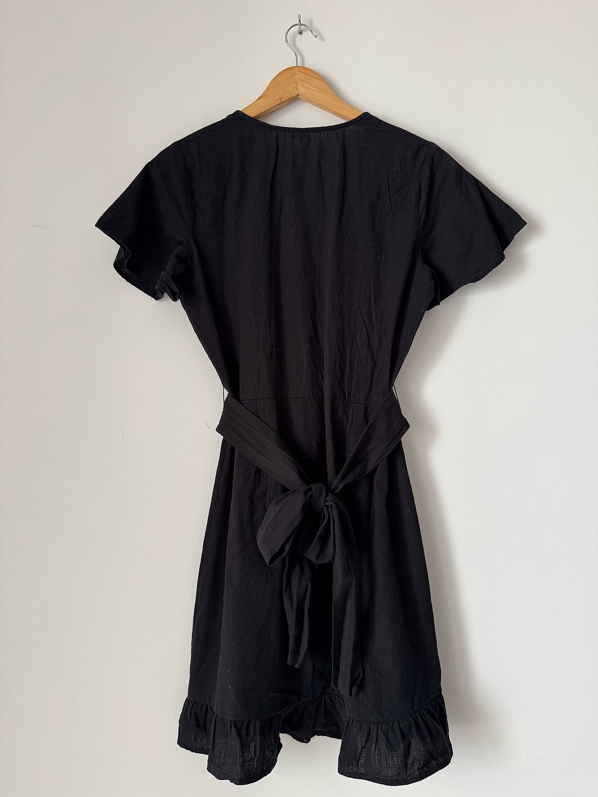 Black Ruffle Wrap Mini Dress, photo 6