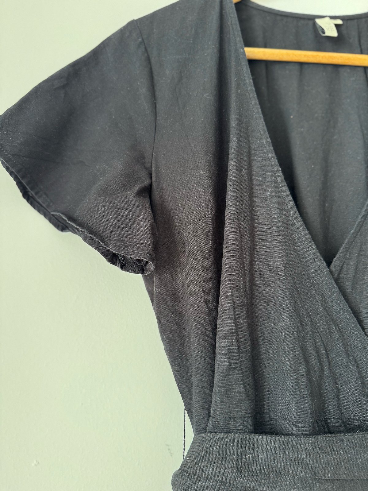 Black Ruffle Wrap Mini Dress, photo 5