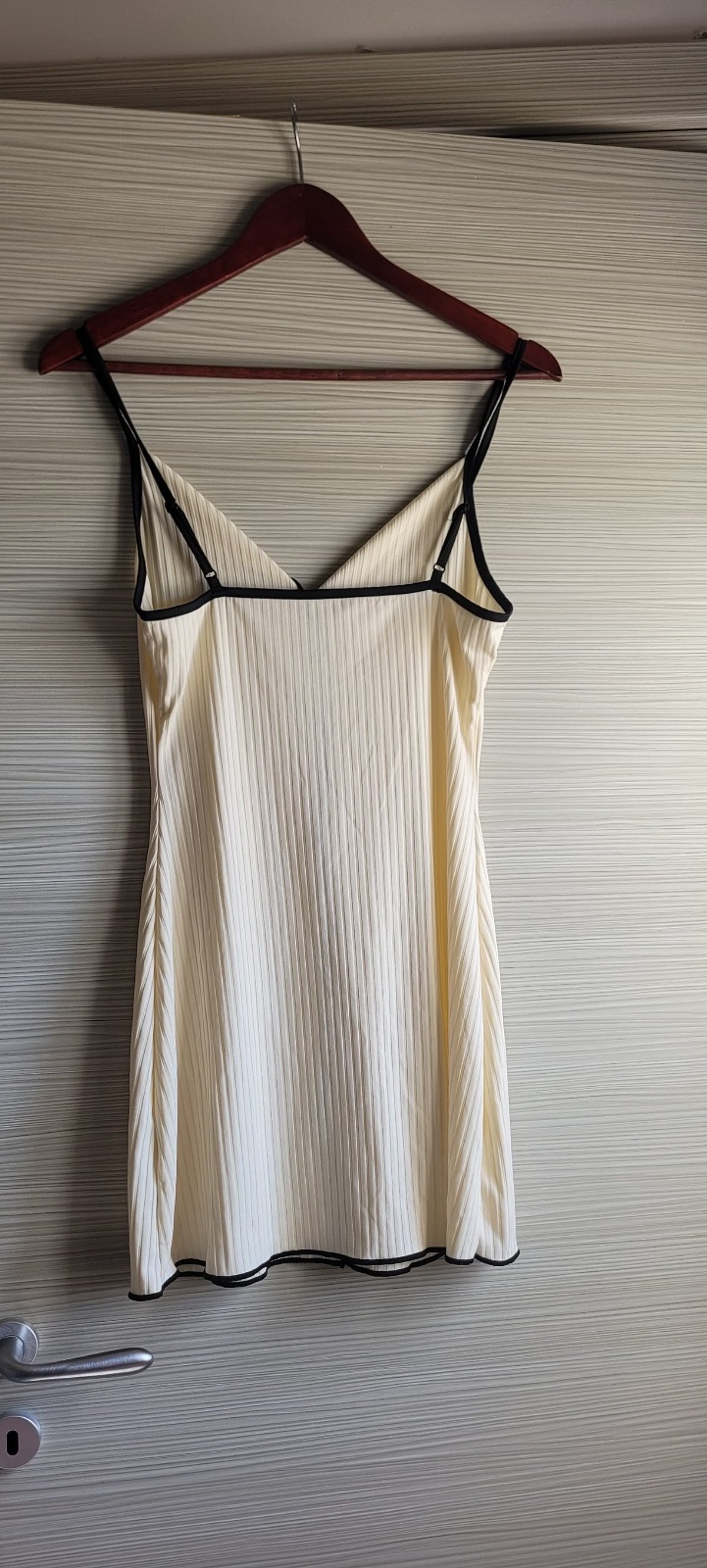 Cream Ribbed Bow Detail Dress, photo 4