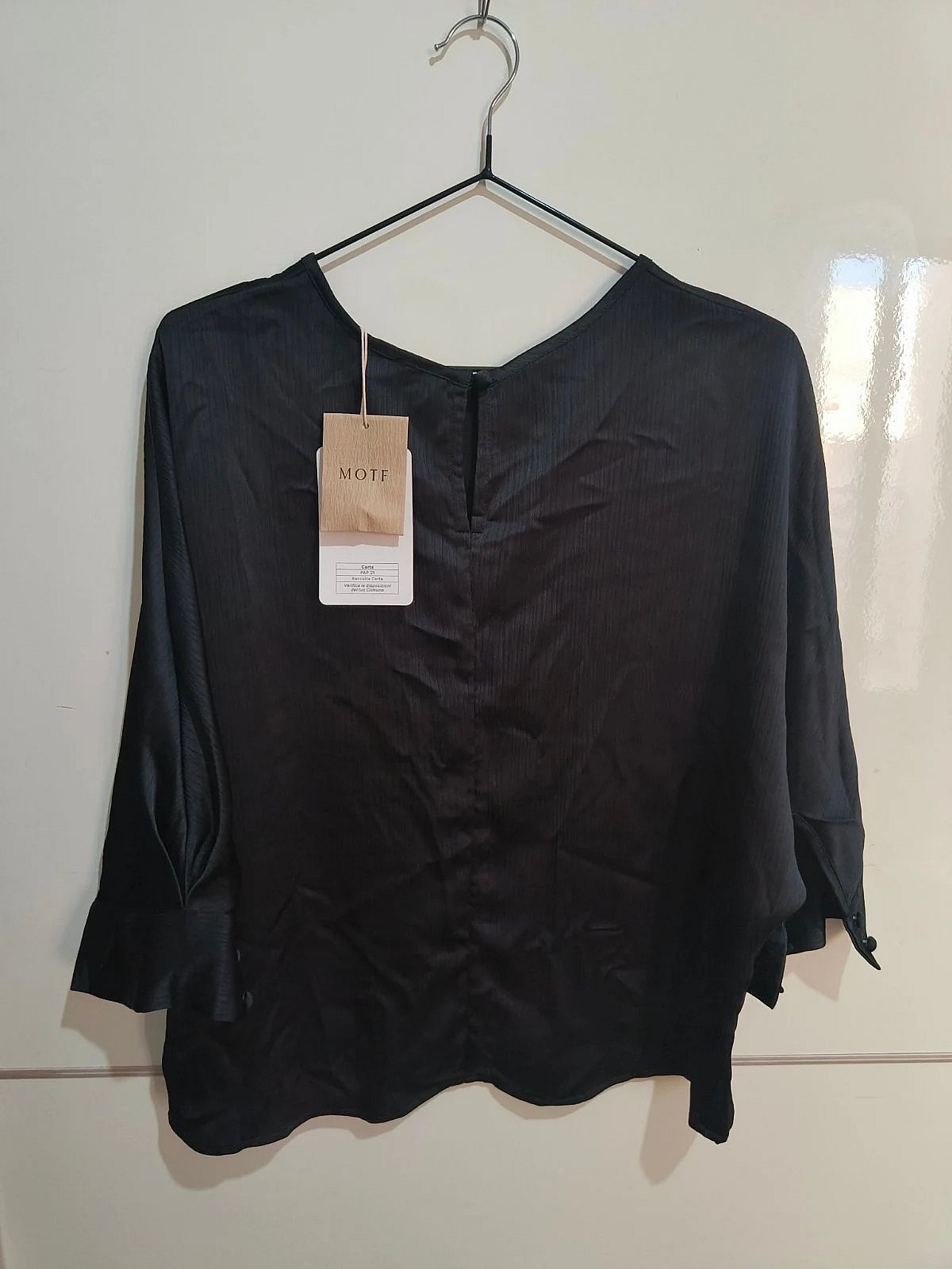 Black MOTF satin blouse, photo 3