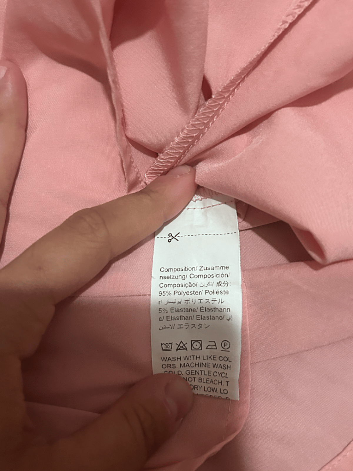 Pink twist front long sleeve shirt - photo 2