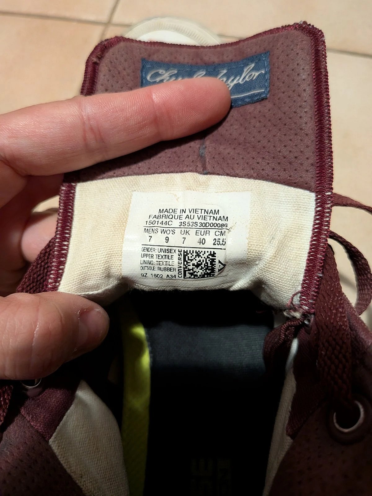 Maroon Converse High-Top Sneakers, photo 4