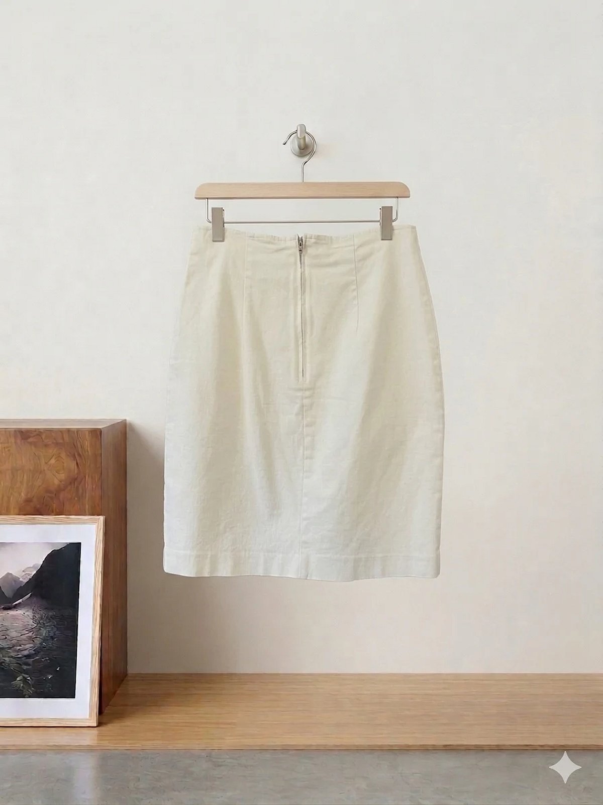 Cream Pencil Midi Skirt, photo 2