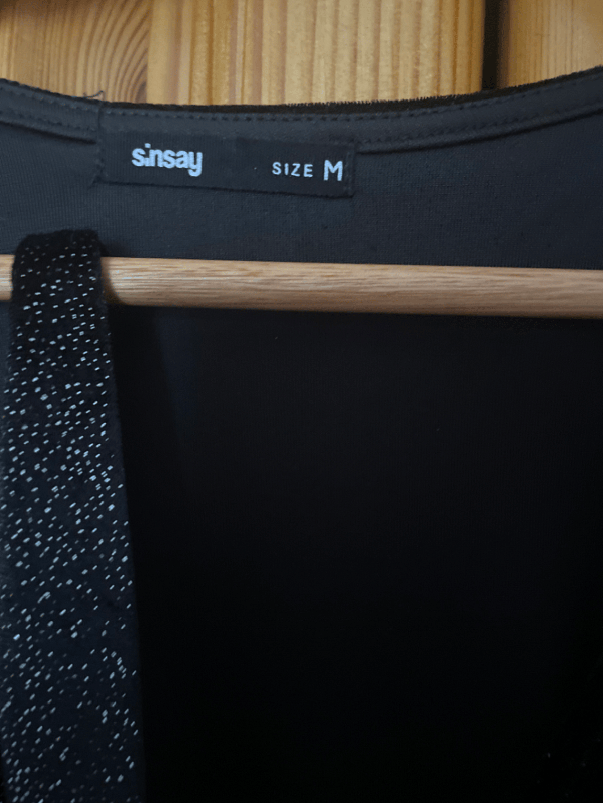 Black Sparkly Wrap Front Top - photo 3