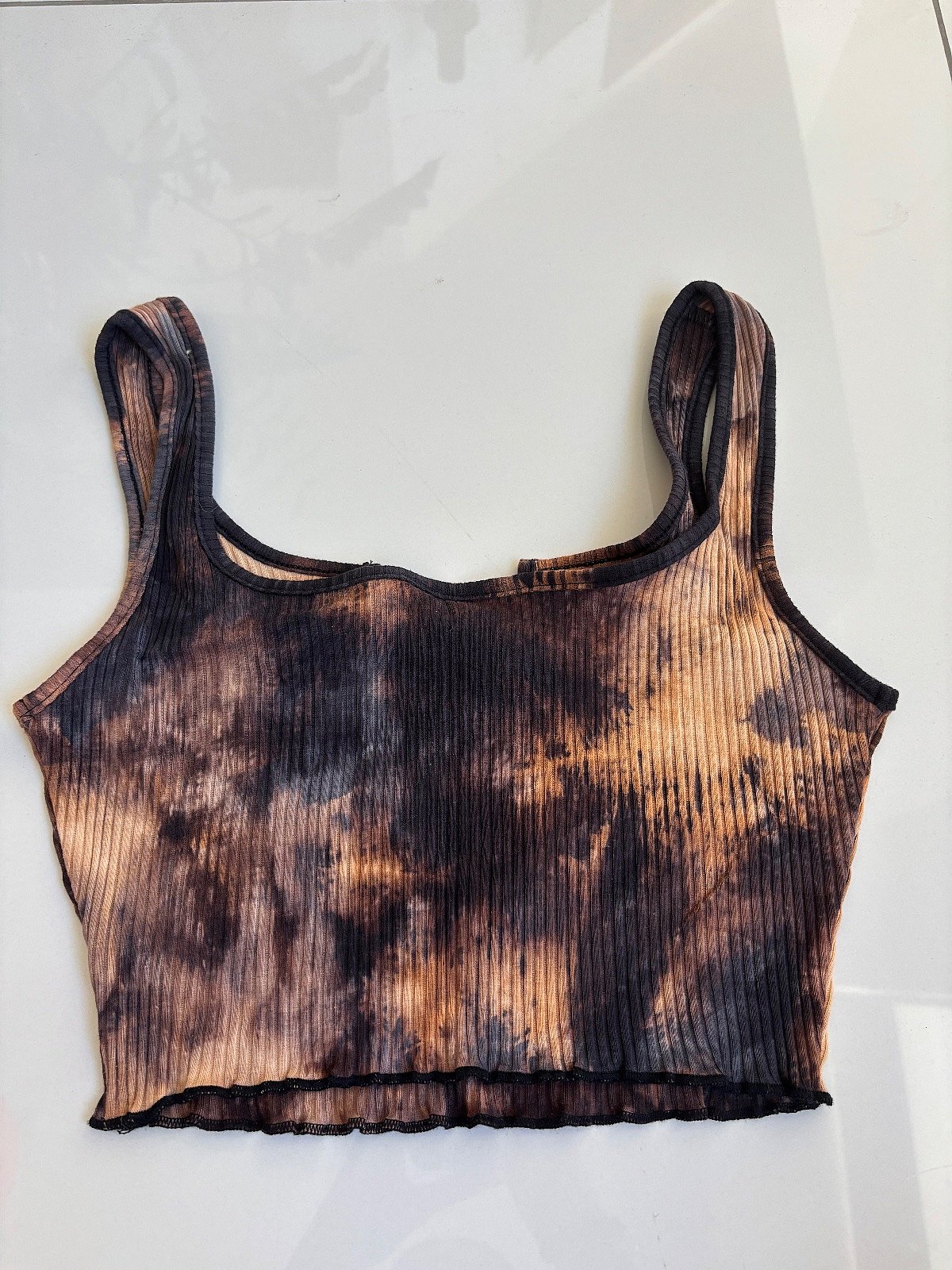 Ribbed Tie-Dye Crop Top, photo 2