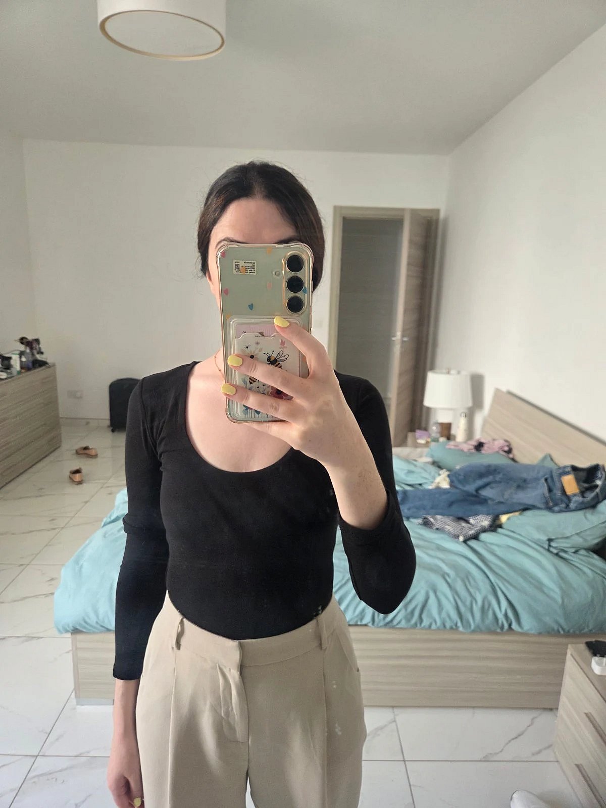Zara knit Black Long Sleeve Bodysuit, photo 2