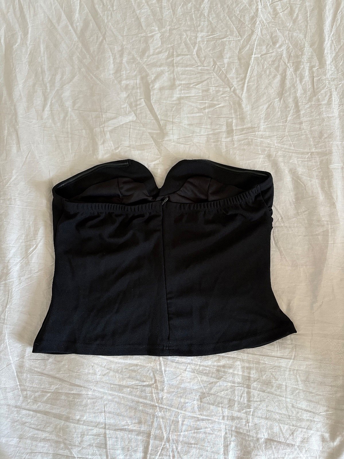 Top a fascia nero senza spalline, foto 2