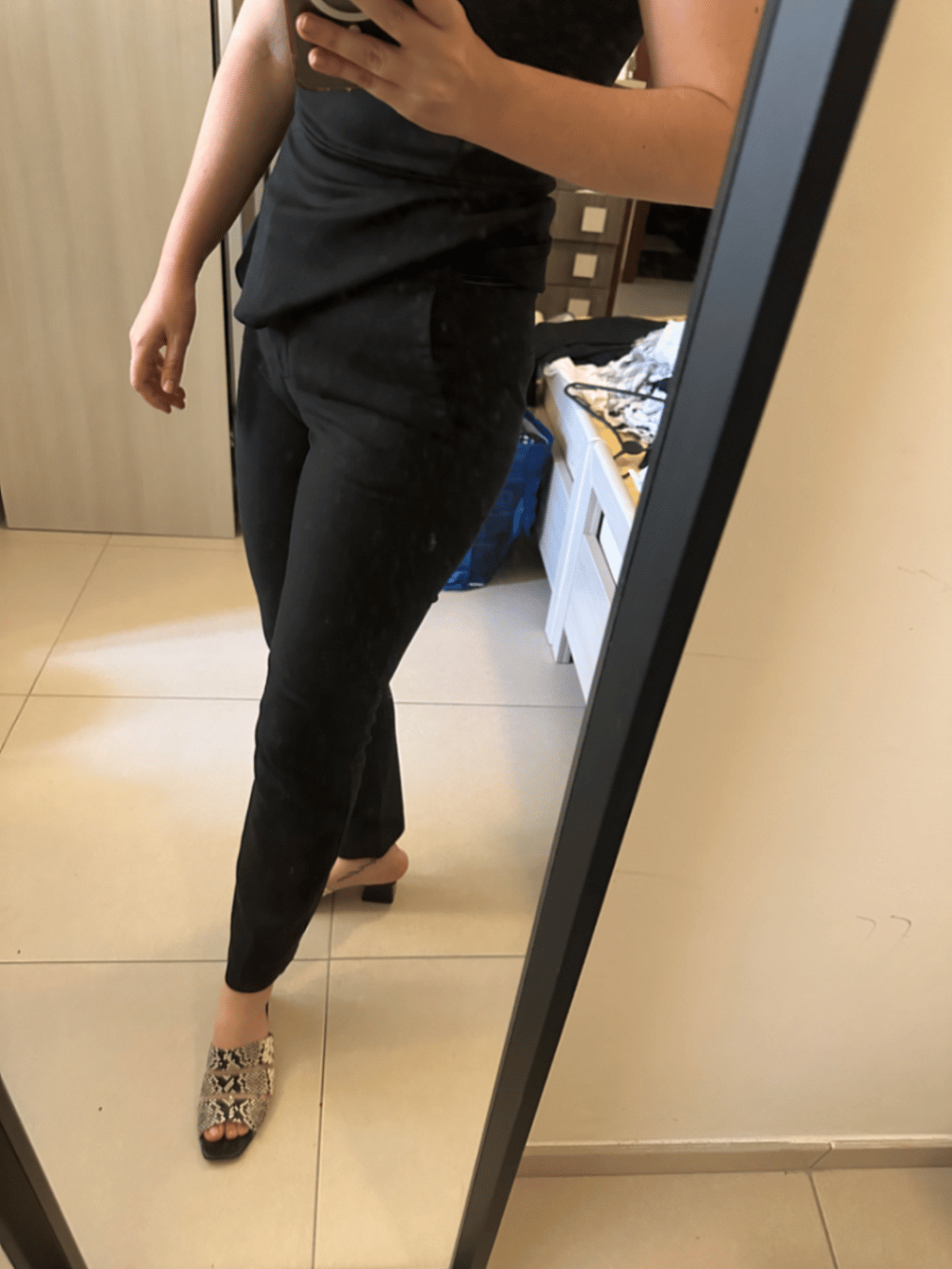 Black Elasticated Waist Trousers, photo 2
