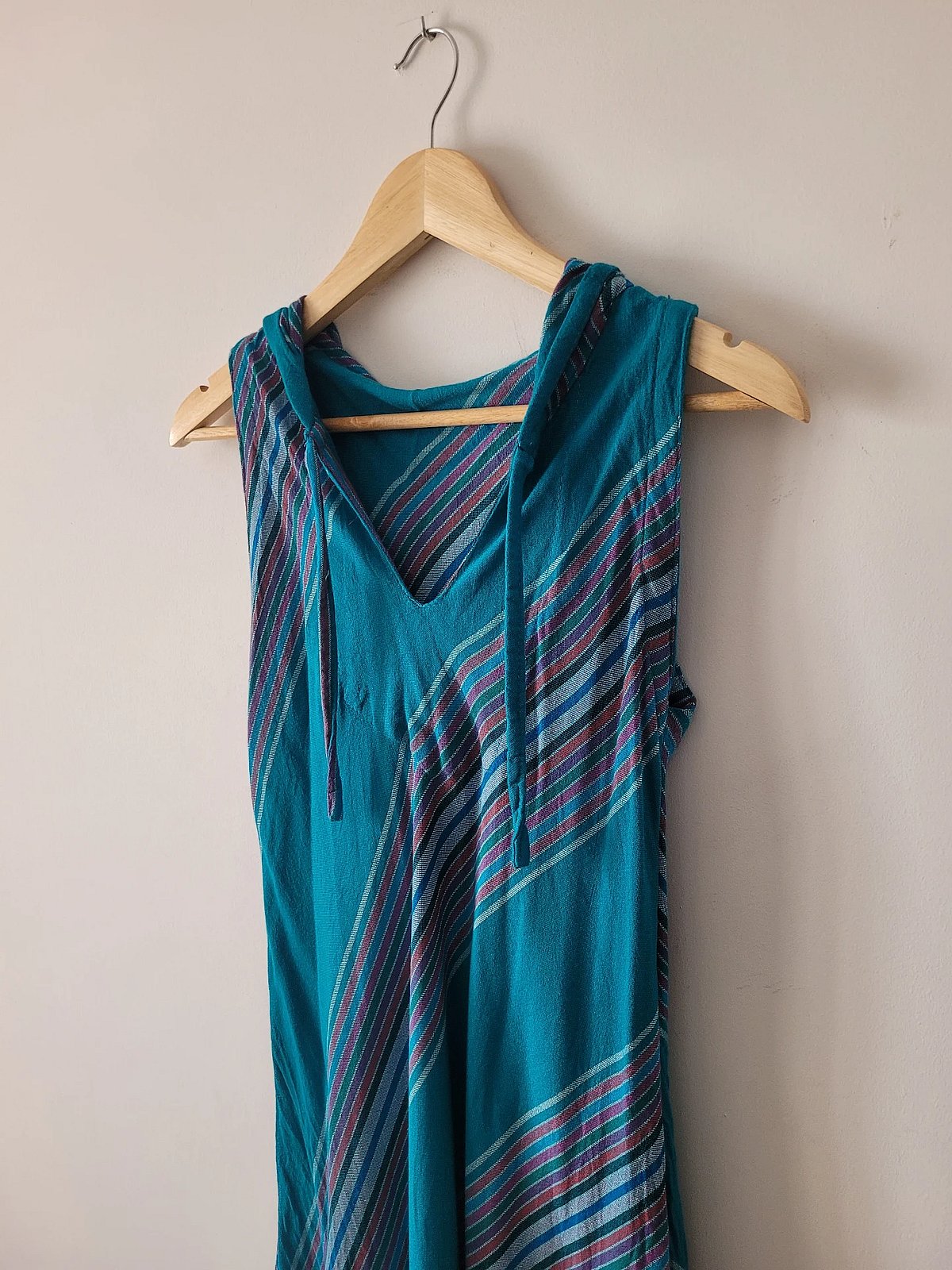 Striped Hooded Sleeveless Mini Dress, photo 4