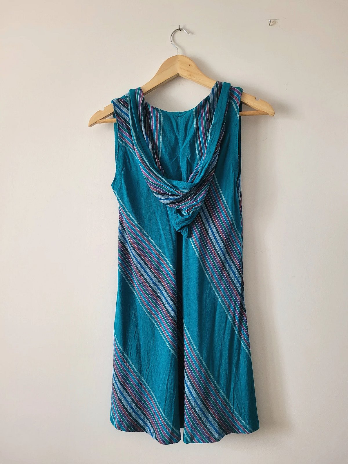 Striped Hooded Sleeveless Mini Dress, photo 3