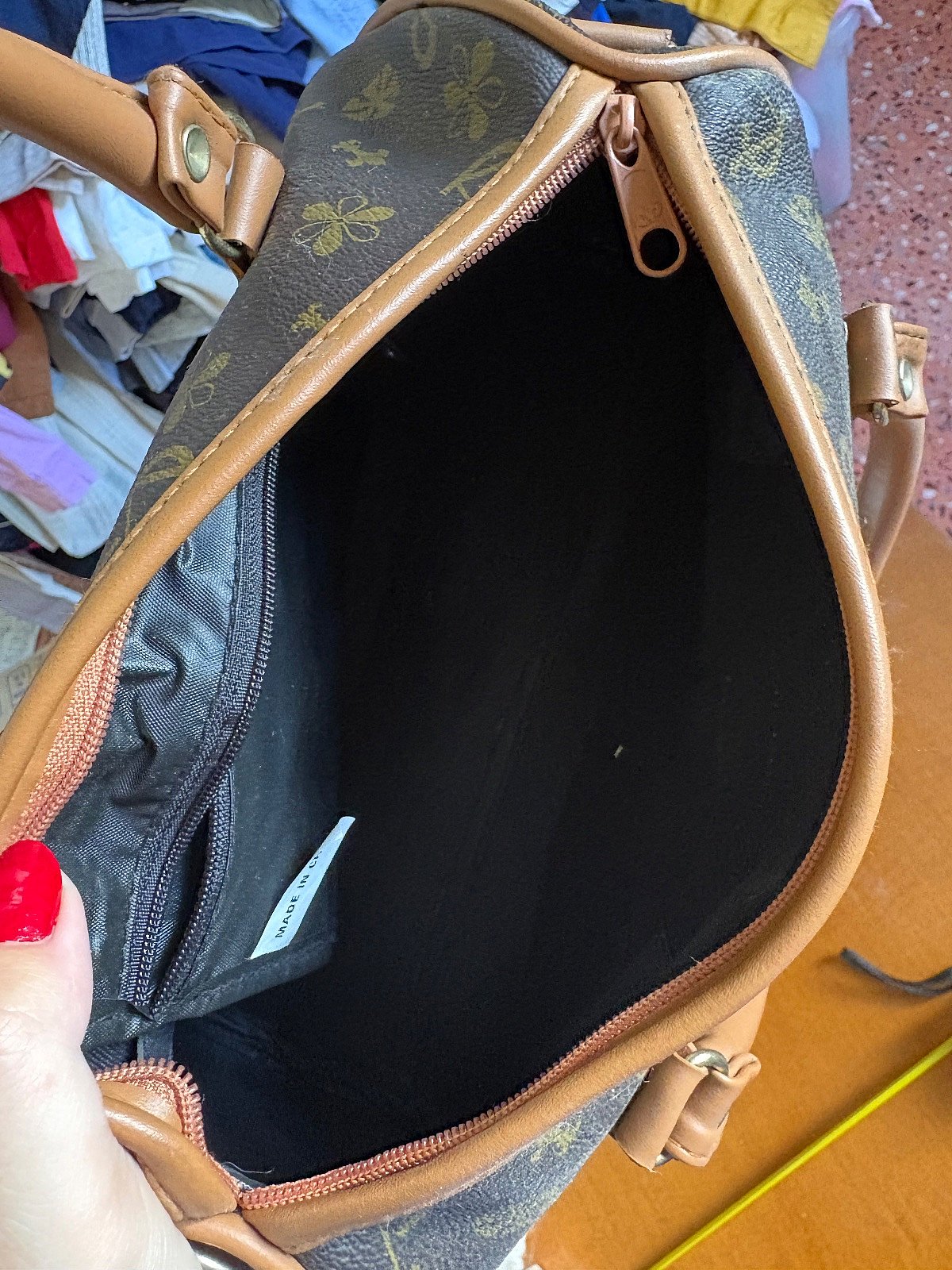 Brown Patterned Monogram Handbag - photo 4