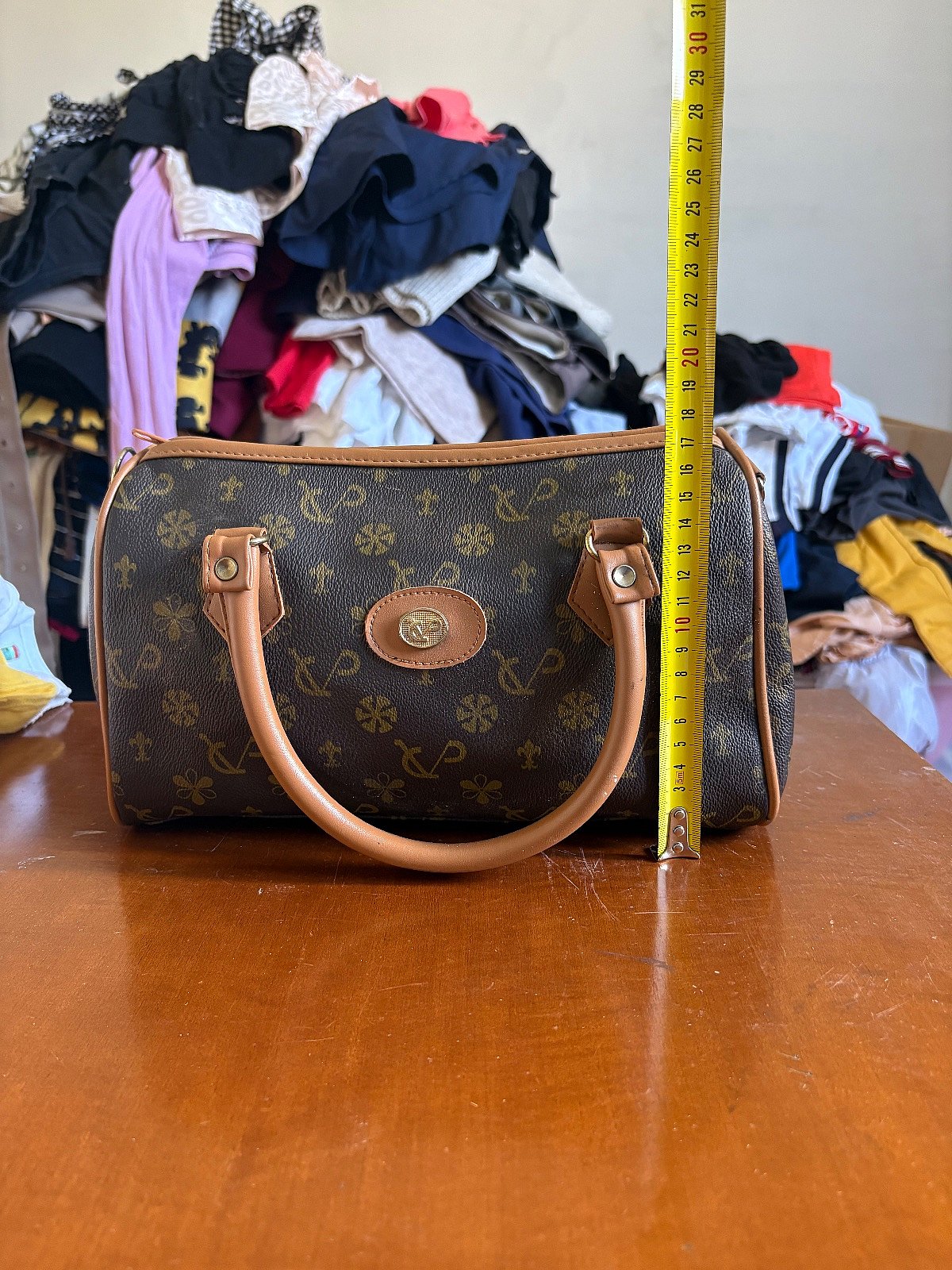 Brown Patterned Monogram Handbag - photo 6