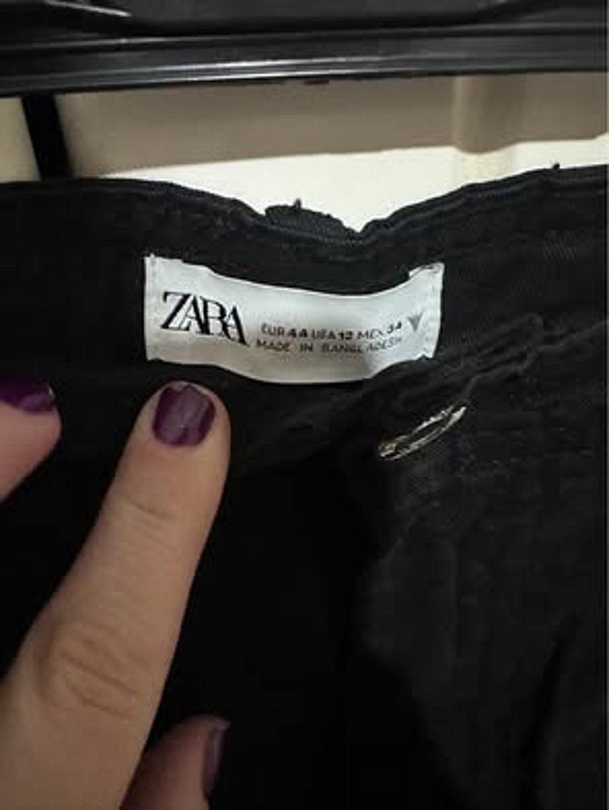 Zara Black Cotton Cargo Trousers, photo 2