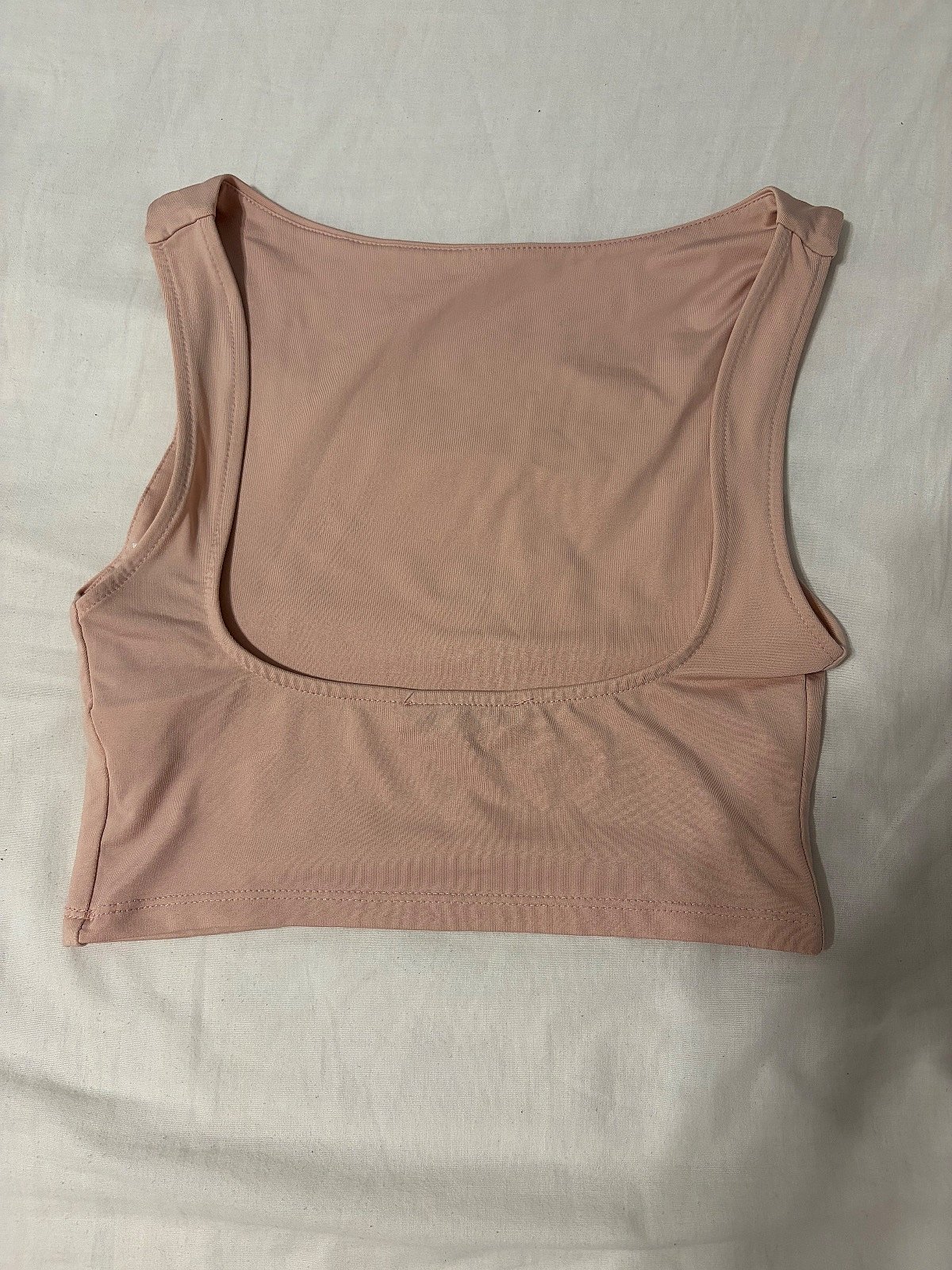 Bershka pink scoop-neck crop top, photo 2