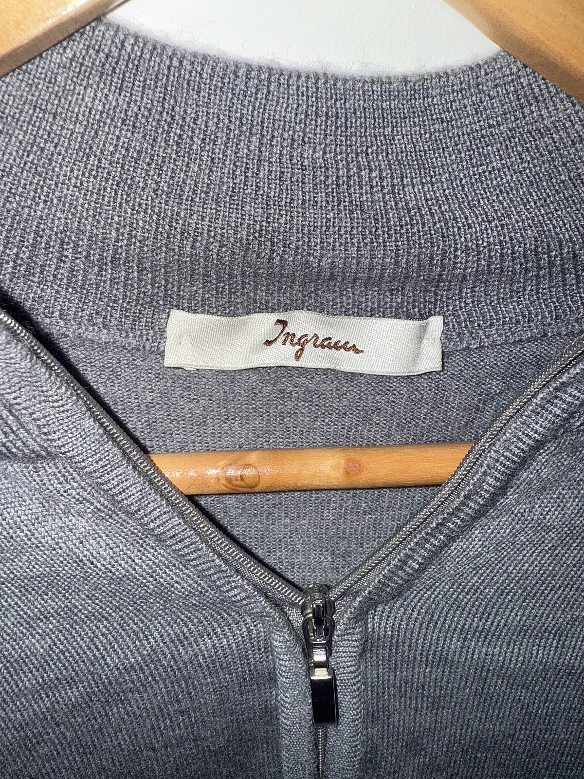 Ingram Grey Quarter Zip Jumper, photo 4