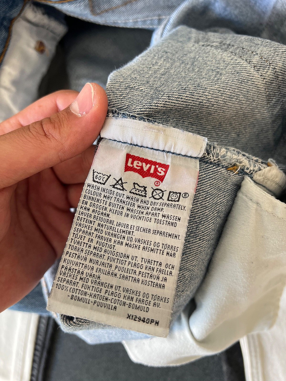 Levi’s 501 – Vaqueros rectos vintage | Azul claro | Talla W34 L34 | Hecho en el Reino Unido, foto 5