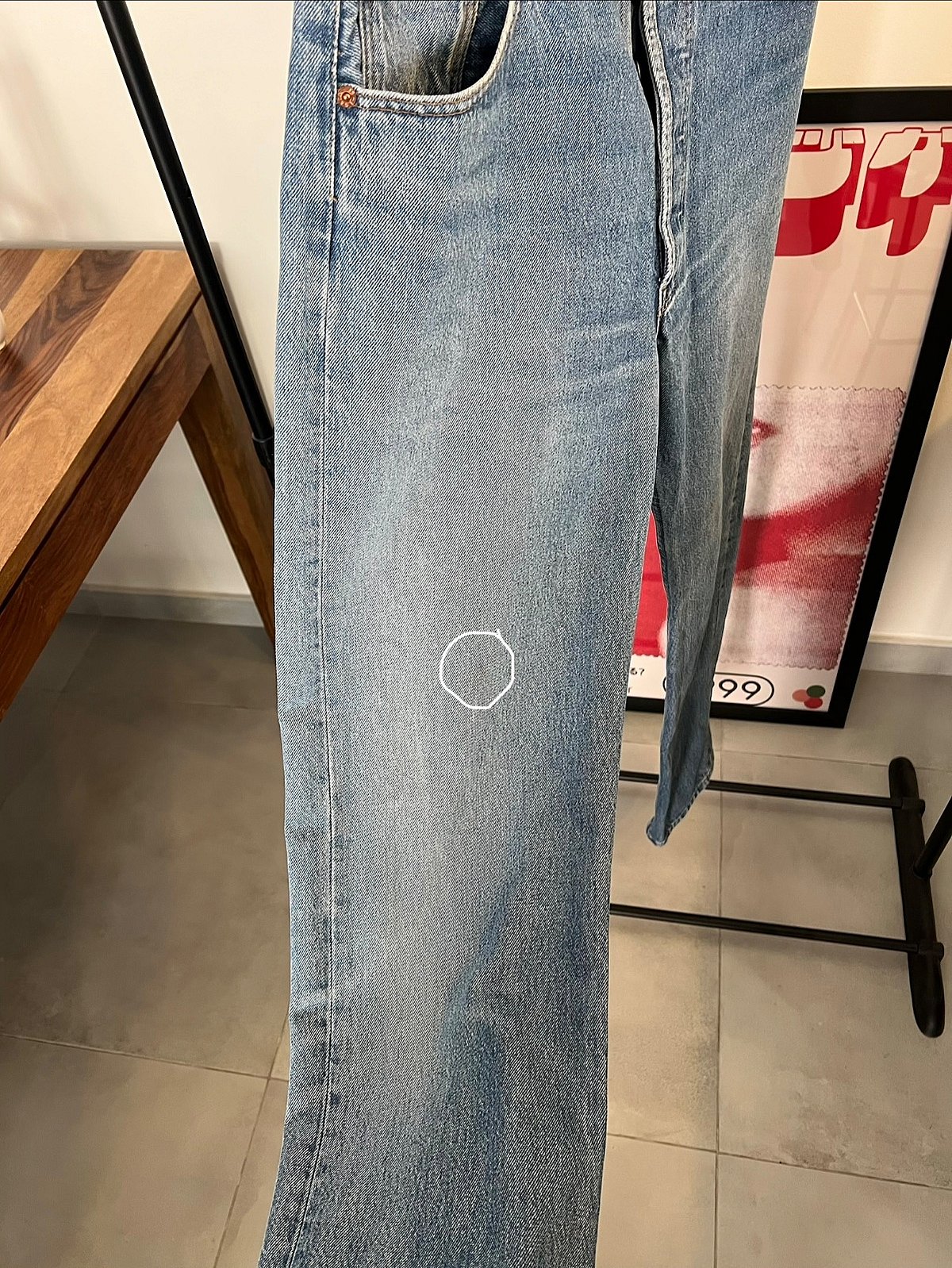 Levi’s 501 – Vaqueros rectos vintage | Azul claro | Talla W34 L34 | Hecho en el Reino Unido, foto 4