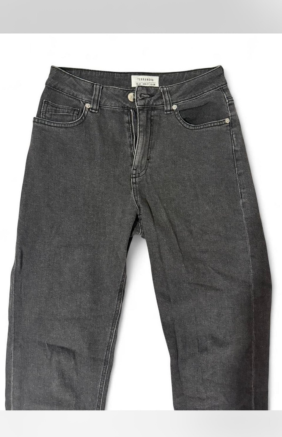 Terranova Dark Grey Wash mom Jeans, photo 2
