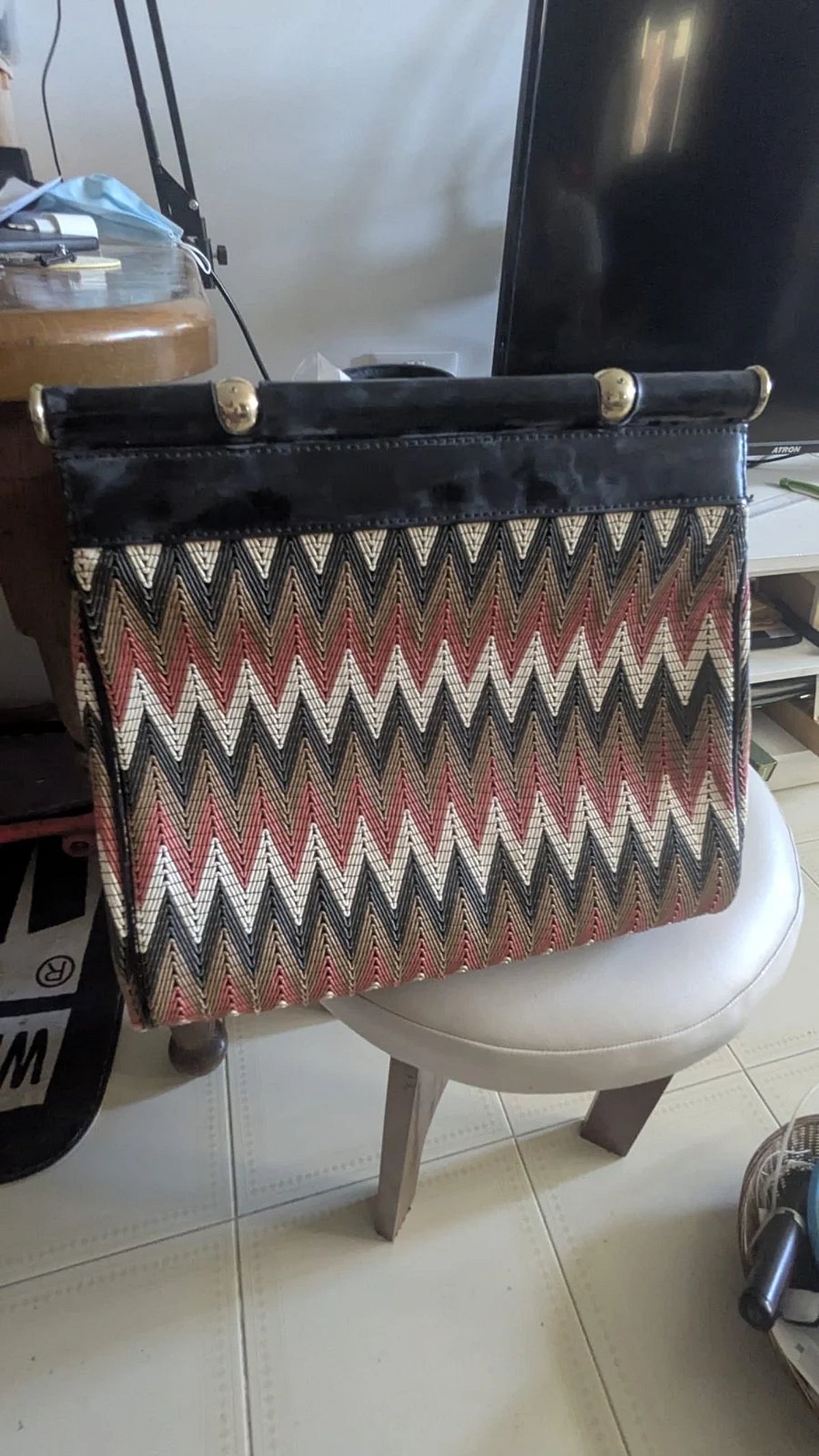 Borsa Roberto Cavalli con motivo a zigzag, foto 2