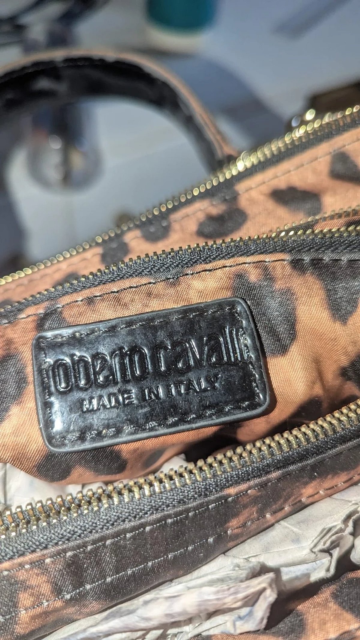 Borsa Roberto Cavalli con motivo a zigzag, foto 4