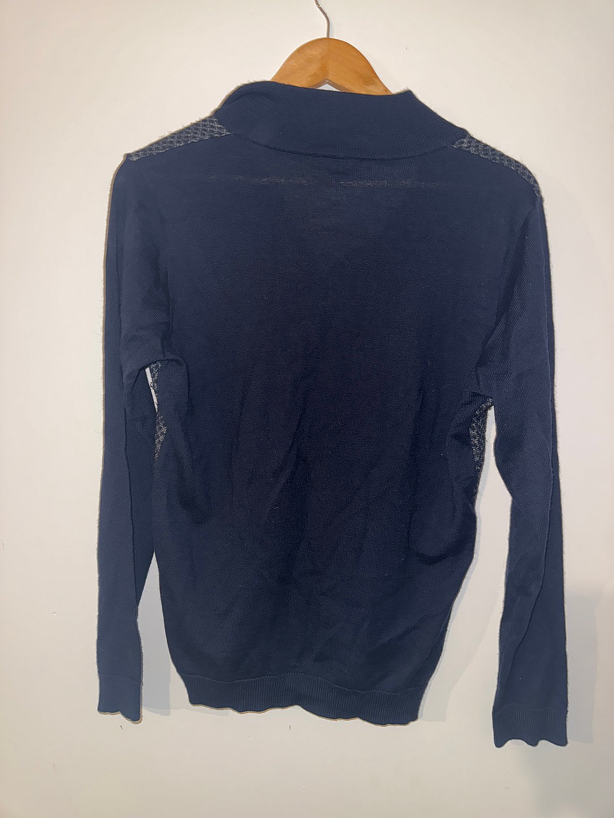 Ellemme Italia Blue Patterned Zip-Neck Sweater, photo 2