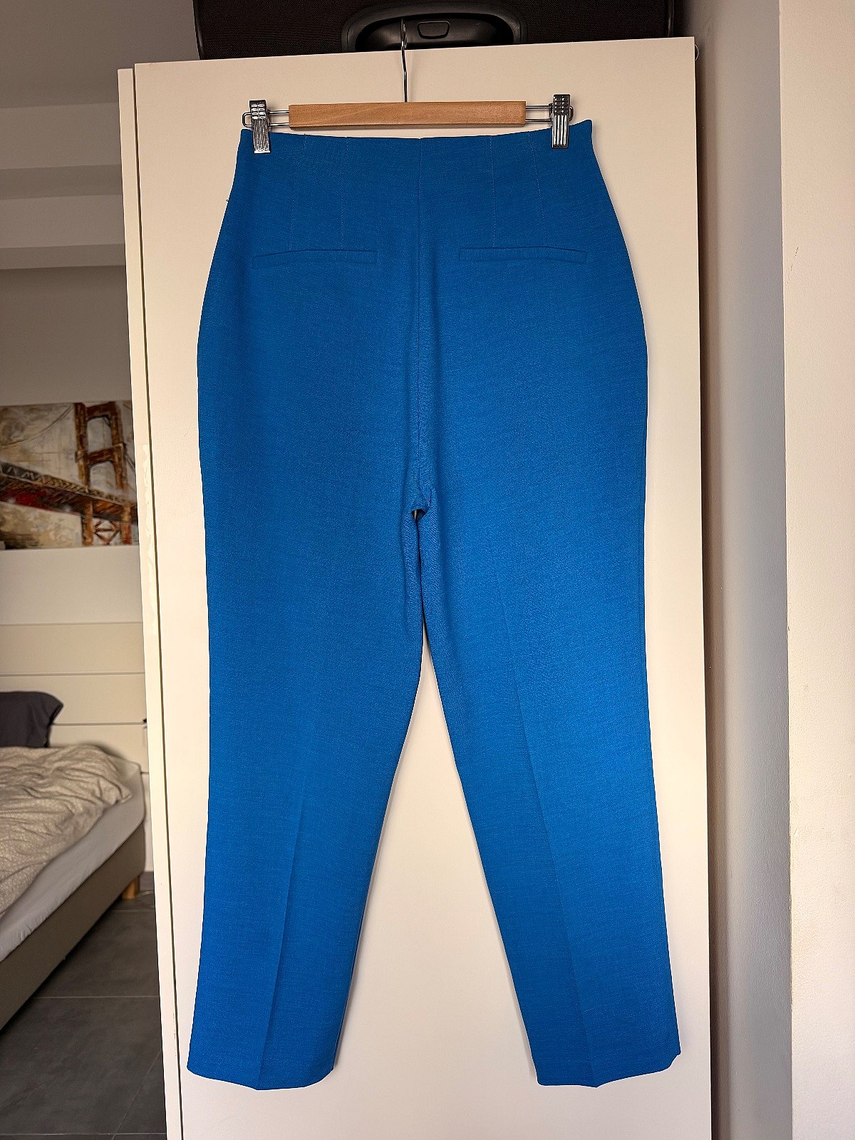 Bright blue high-waisted trousers, photo 2