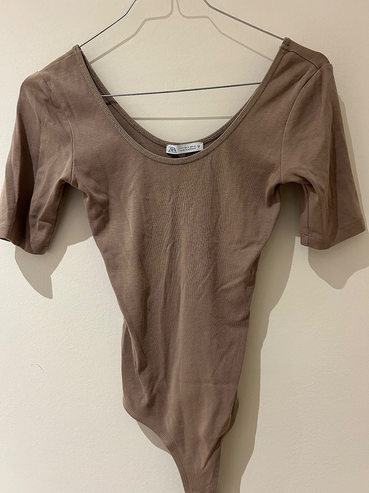 Zara pack of 2 Ribbed scoop neck bodysuits, photo 3