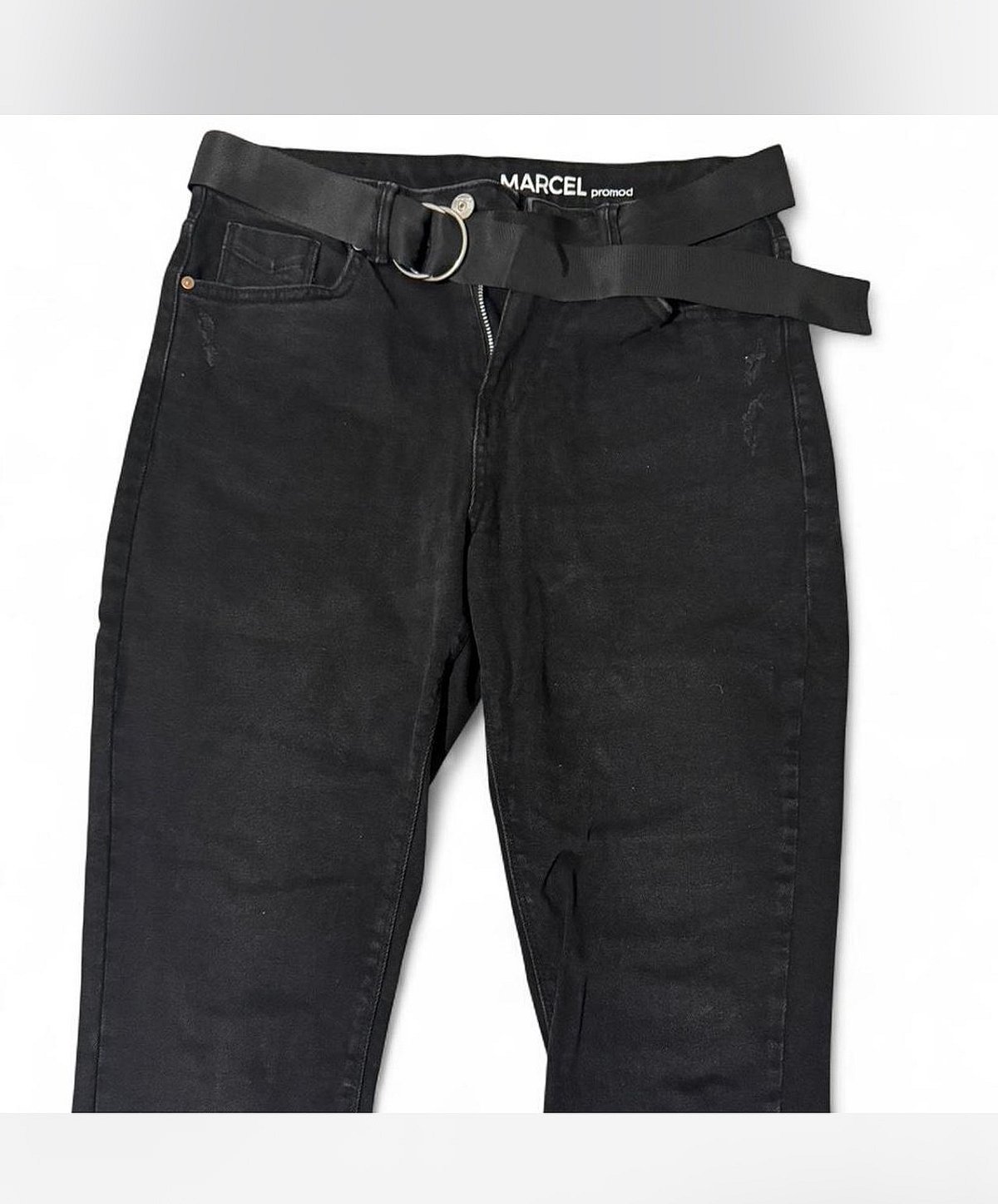 Black Belted mom Fit Jeans, photo 2