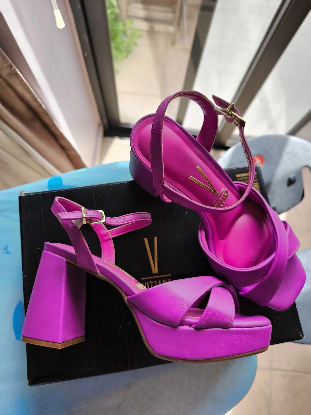 Vizzano magenta platform block heels, photo 2