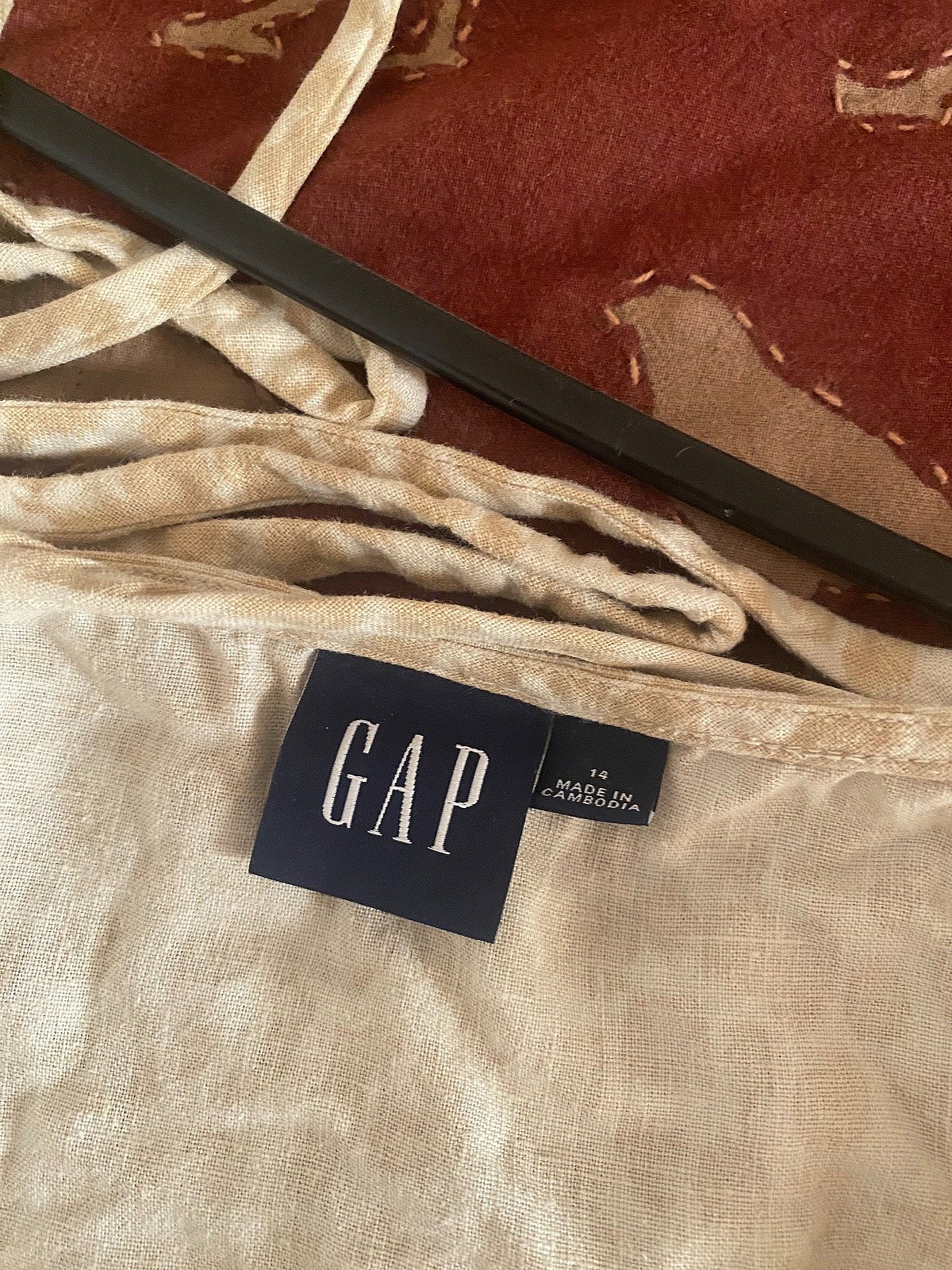 GAP Linen Cotton Leopard Print Maxi Dress, photo 5