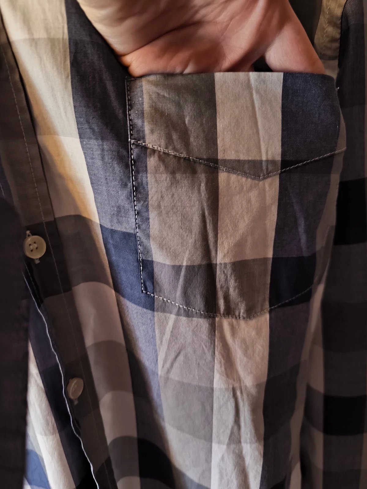Benetton checked cotton button shirt, photo 3
